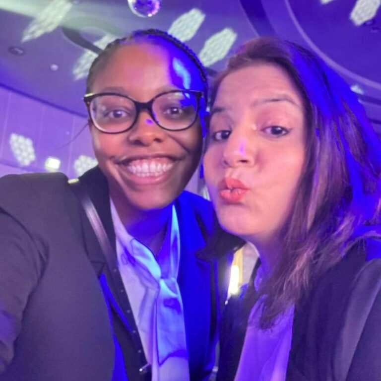 Our students Rofi and Kavya at the Home Centre event